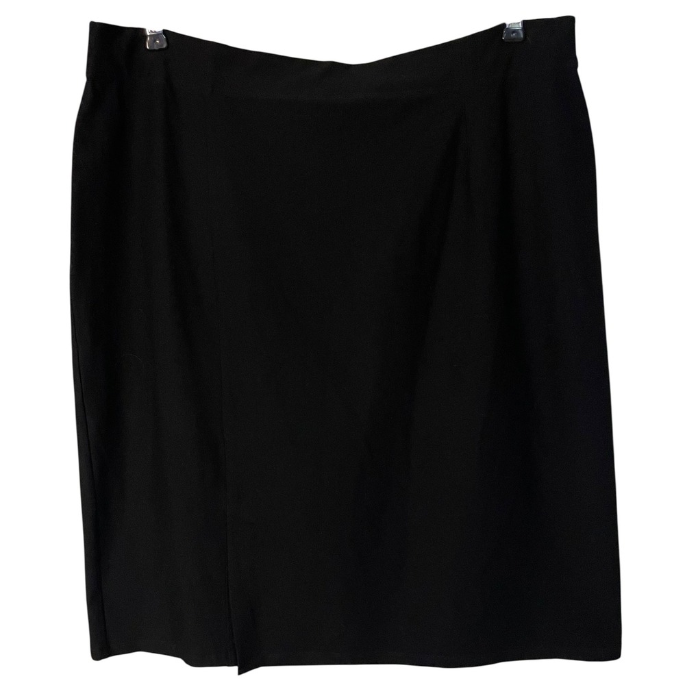 Eileen Fisherโ Black Stretch Pull On Pencil Skirt Capsule Career Minimalist XL